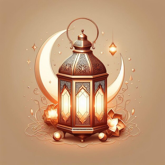 ramadan kareem groet ontwerp met islamitische