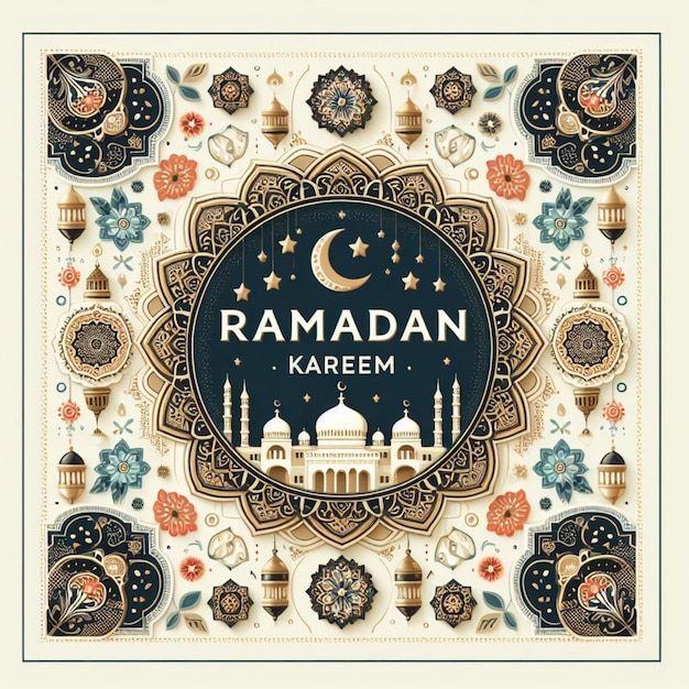 Ramadan kareem groeten kaart