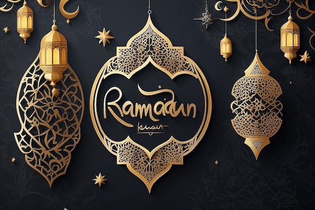 Photo ramadan kareem holiday background arabic style design