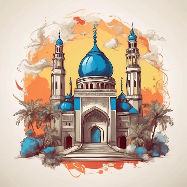 Ramadan Kareem Illustration Islamic Eid Festival Banner Design Illustration