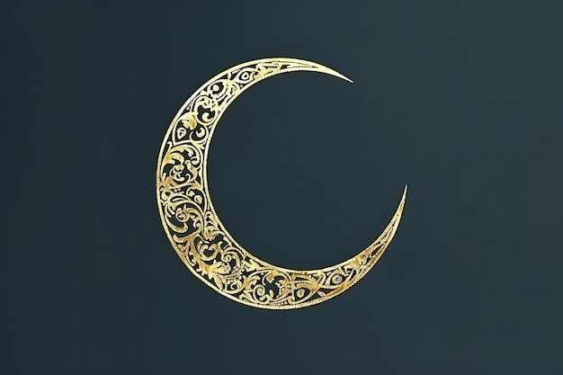 Ramadan kareem islamic festival greeting with decorative moon design