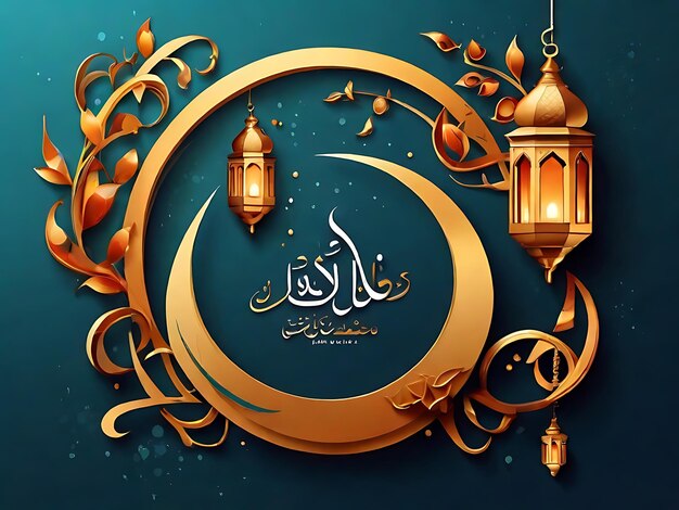 ramadan kareem islamic greeting card background vector illustration