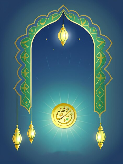 Photo ramadan kareem islamic greeting card background vector illustration