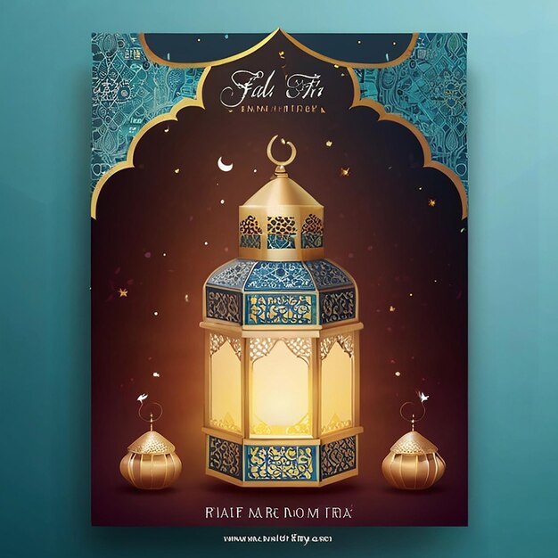 Ramadan Kareem Islamic greeting card template with ramadan for wallpaper design Poster media bann