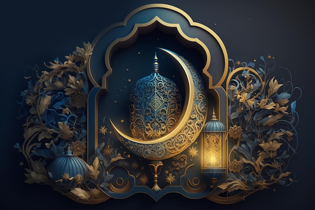 Ramadan Kareem islamitische achtergrond patroon