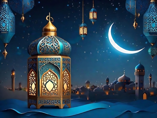 Ramadan kareem islamitische achtergrond