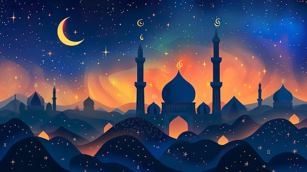 ramadan Kareem kopieer ruimte achtergrond illustratie