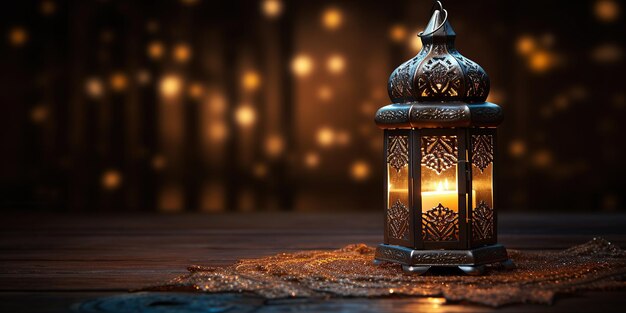 The Ramadan Kareem lights backdrop exudes stunning luxury