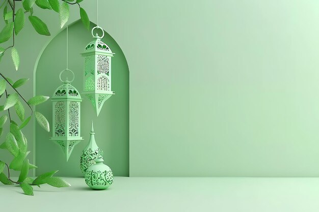 Ramadan kareem mooie islamitische moskee achtergrondontwerp