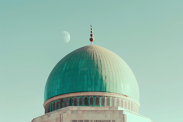 Ramadan kareem moskee in de halve maan