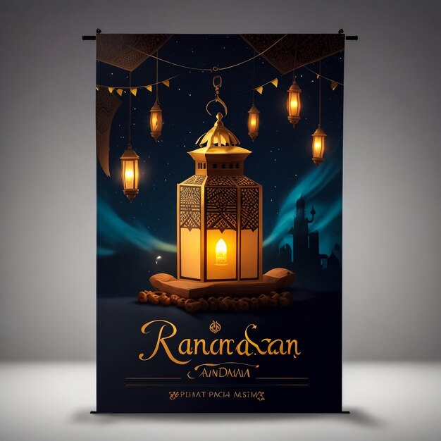 Photo ramadan kareem muslim traditional festival social media post and web banner design