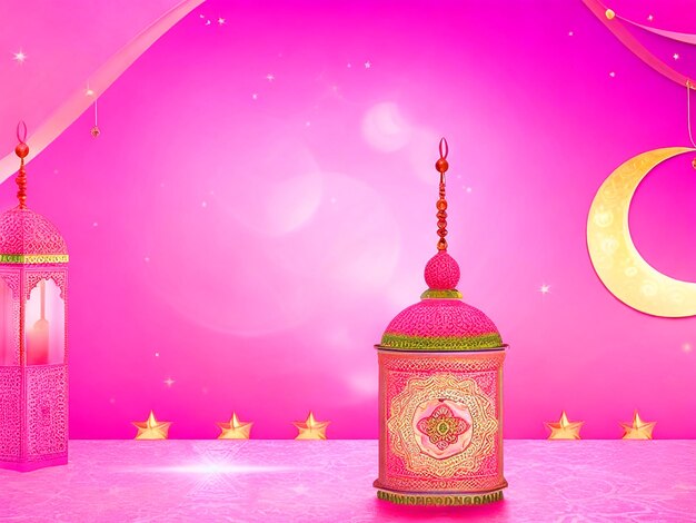 ramadan Kareem pink beautiful background free image download