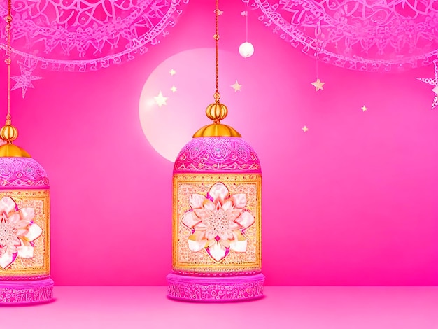 ramadan Kareem pink beautiful background free image download