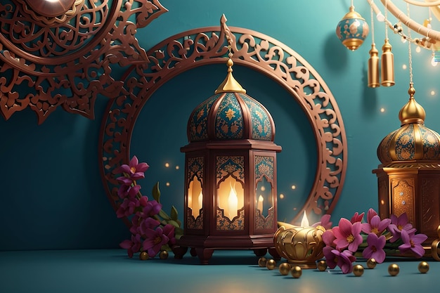 Ramadan Kareem poster or invitation design islamic background