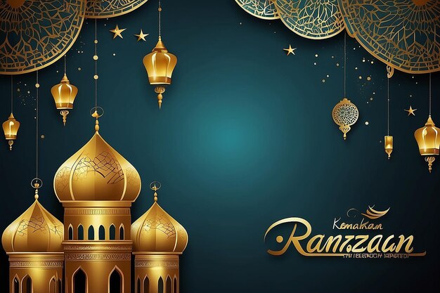 Foto ramadan kareem o ramazan kareem sfondo eps 10