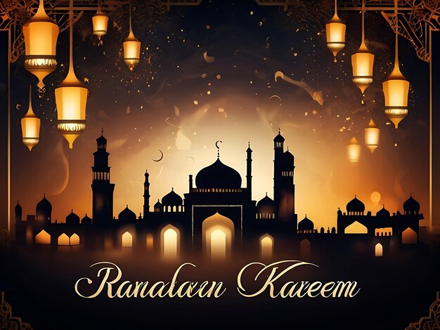 Ramadan kareem traditional islamic celebration background