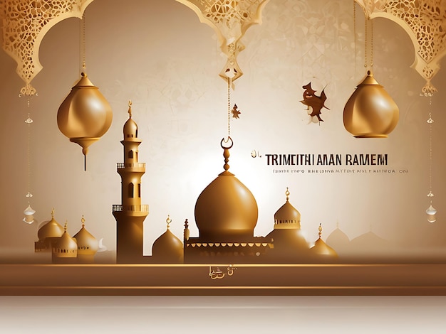 Ramadan kareem traditional islamic celebration background