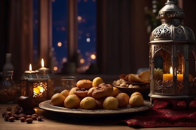 Ramadan Kareem traditional islamic festival religious background
