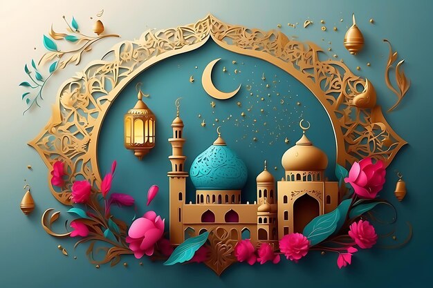 Ramadan kareem traditional Islamic festival religious background