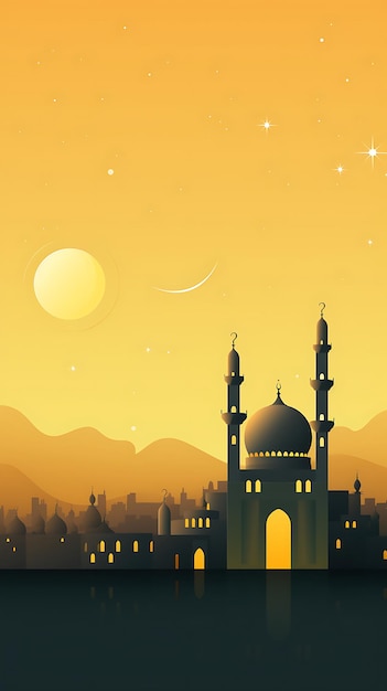Foto ramadano kareem carta da parati tradizionale islamica per dispositivi mobili