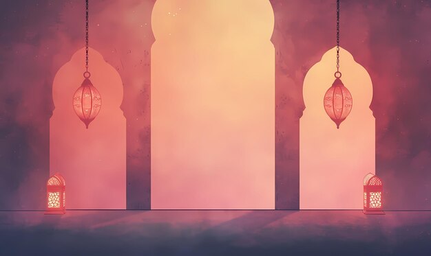 Photo ramadan kareem vector background with mosques and minarets to the holiday mubarak