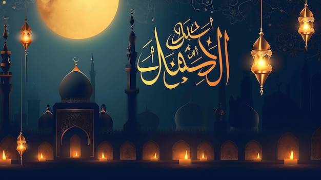 Foto ramadan kareem viering nacht prachtige achtergrond met een schitterende hangende lantaarn fanus licht