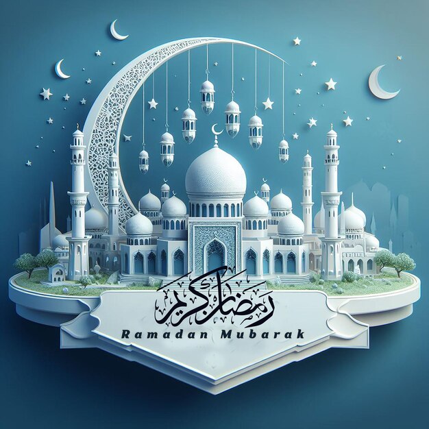 Ramadan kareem wishes mosque image