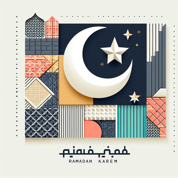 Photo ramadan kareems colorful background illustration