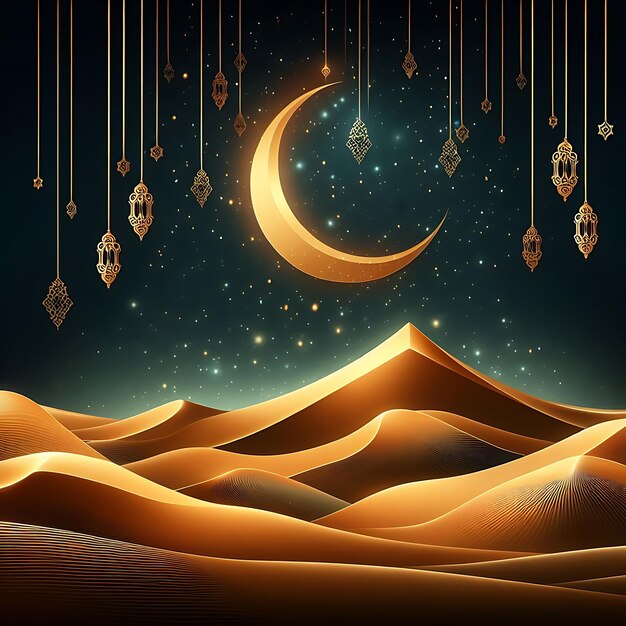 Ramadan Kareems greeting card Ai generated Ramadan background Generative AI