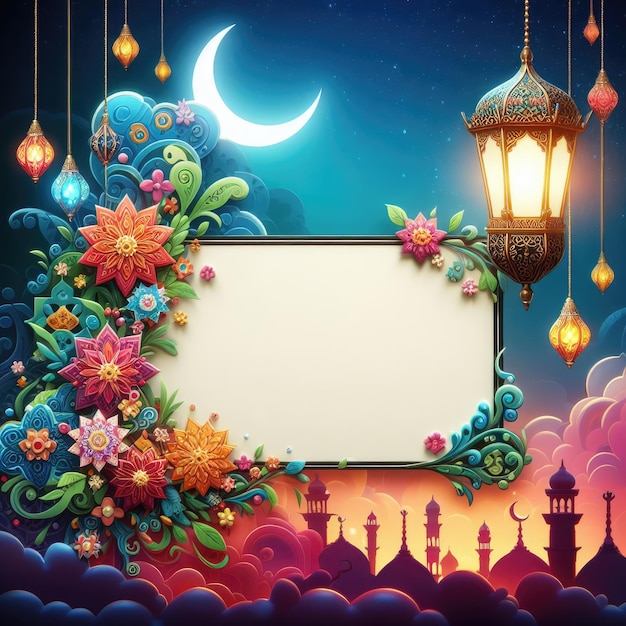 Photo ramadan karem lantern background