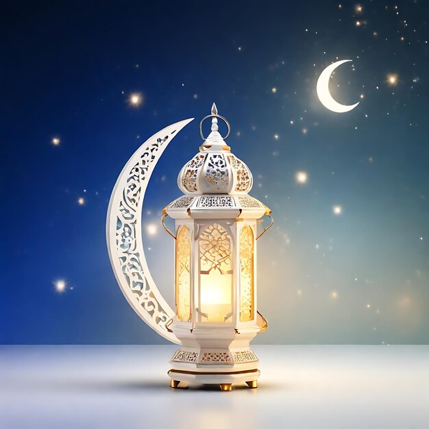 Ramadan karem template ramadan lantern and moon template
