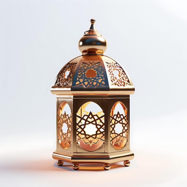 Ramadan lantern on white background