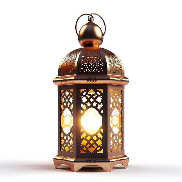 Ramadan lantern on white background