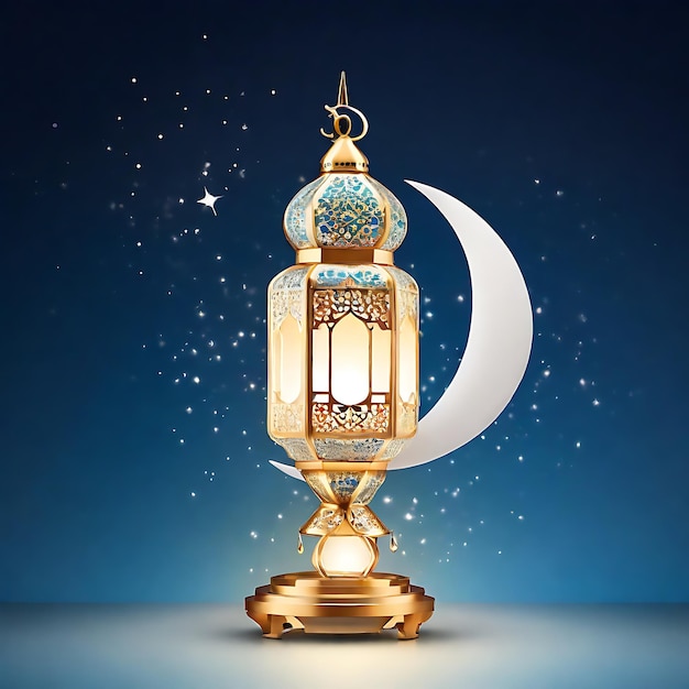 Ramadan lantern with moon Ramadan designs