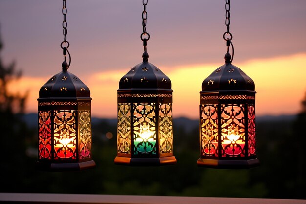 Ramadan Lanterns in Twilight