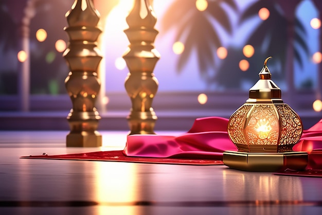 Ramadan luxurious background with luxurious Ramadan light