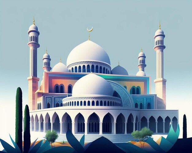 Ramadan masjid with generated ai