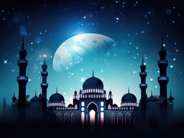 Ramadan mosque theme generative ai