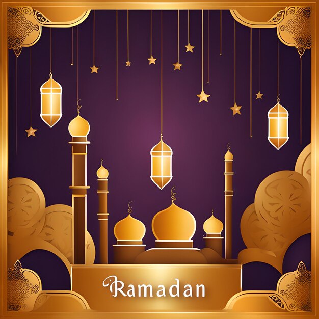 Premium AI Image Ramadan Mubarak 2025 pictures