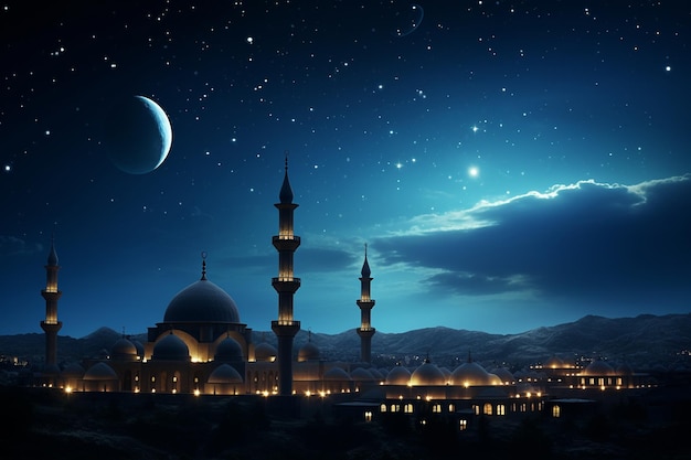 The Ramadan Mubarak Night Sky