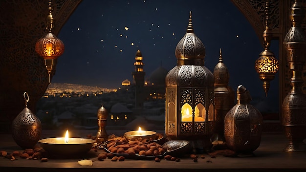 Ramadan Mubarak Ramadan Mubarak poster Ramadan thema Ramadan vibe data Eid Ul Fitre Generatieve AI