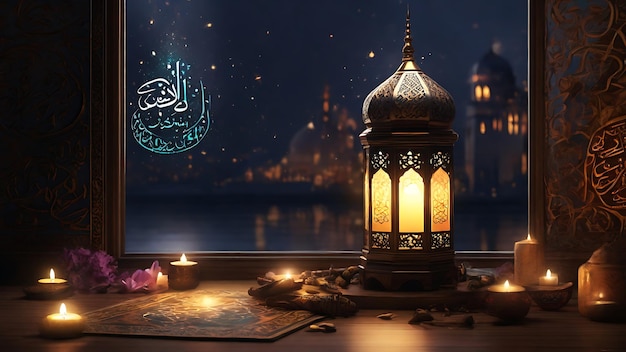 Ramadan Mubarak Ramadan Mubarak poster Ramadan thema Ramadan vibe data Eid ul maan Generatieve AI