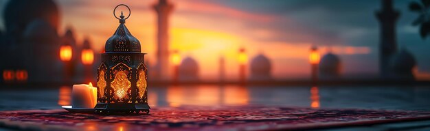 Photo ramadan muslim holiday background wallpaper design