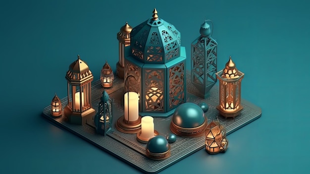 Ramadan The ninth month of Islamic calendar Observed by Muslims around world as A month of fasting prayer repercussions society Month commemorating first verses of Prophet Muhammad ai generated art