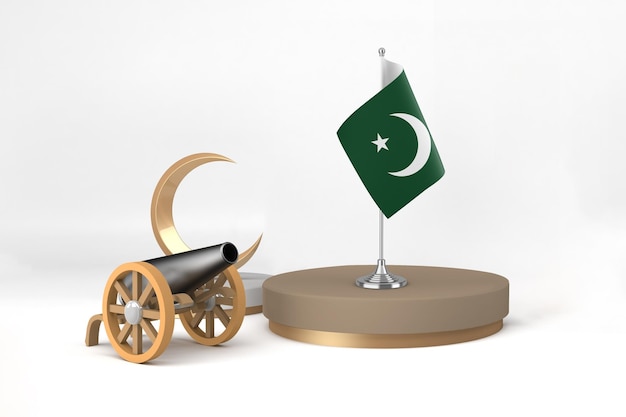 Ramadan Pakistan With Cannon and Crescent