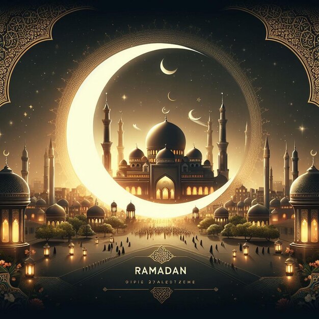 Фон плаката Рамадана