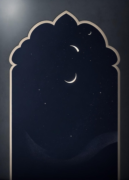 Ramadan promotional graphic Islamic frame