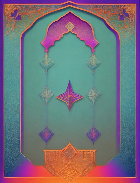 Ramadan promotional graphic Islamic frame