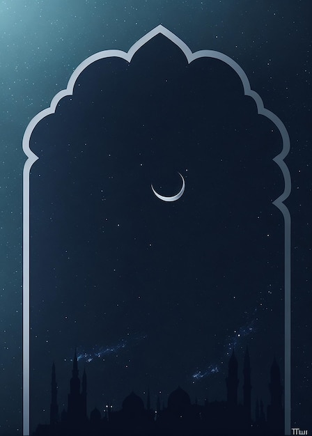 Ramadan promotional graphic Islamic frame