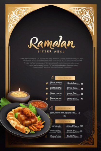 Ramadan speciaal eten menu Ifter menu kaart